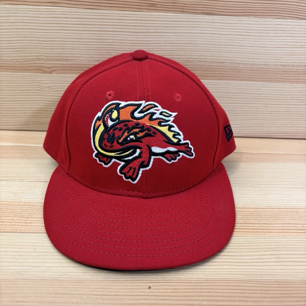 Florida Fire Frogs New Era 59FIFTY Fitted Hat Red Size 7 1/4 MiLB Low Pro MiUSA